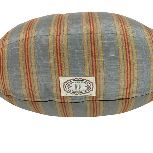 Rare Vintage Mackenzie Childs Bolster Homecoming Queen Football Cushion Pillow - Picture 2 of 13